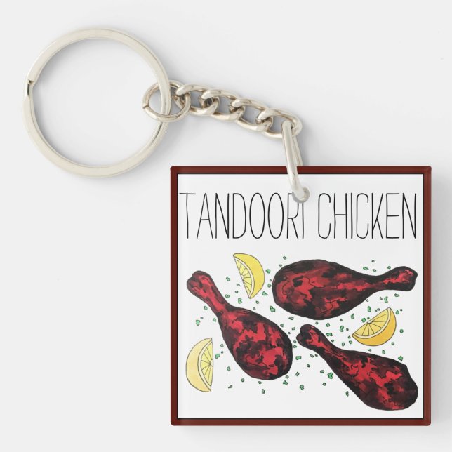 Porte-clefs Art indien Tandoori de l'illustration alimentaire  (Devant)