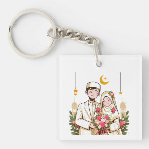 Porte-clefs Art Islamique Nikah Musulman Groom Et Brider Islam