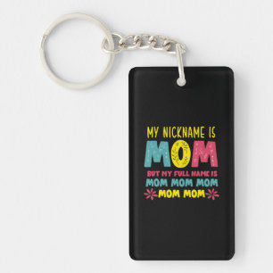 Porte-clefs Art Mère Mon pseudo est l'anniversaire de maman