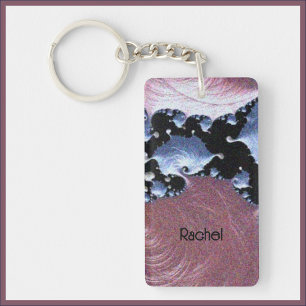 Porte-clefs Art moderne rose violet