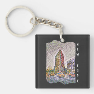 Porte-clefs Art Mosaïque esthétique de New York