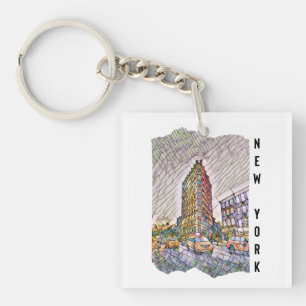 Porte-clefs Art Mosaïque esthétique de New York