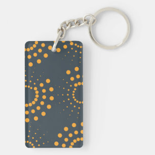 Porte-clefs Art motif géométrique moderne, simple et abstrait