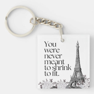 Porte-clefs Art mural citation motivation Tour Eiffel de Paris