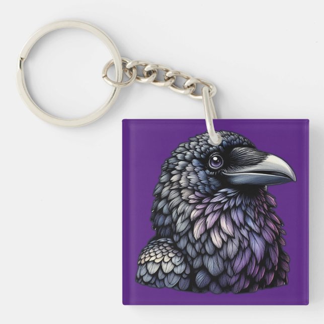 Porte-clefs Art Mystic Raven (Devant)