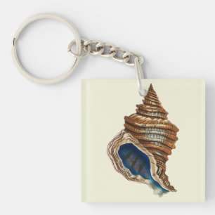 Porte-clefs Art nautique vintage George Shaw Coquille Saint-Ja