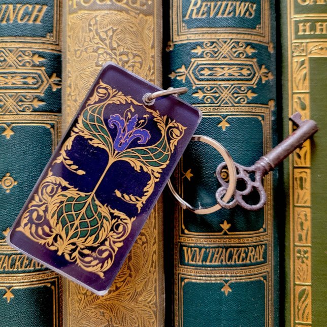 Porte-clefs Art nouveau Blue Lily (Créateur téléchargé)