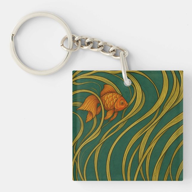Porte-clefs Art Nouveau Goldfish  (Devant)