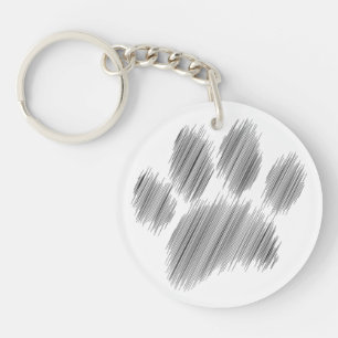 Porte-clefs Art numérique crayon croisé chien