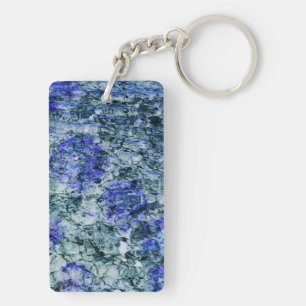 Porte-clefs Art numérique d'aquarelle bleue arrière - plan abs