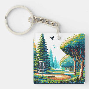 Porte-clefs Art Pixel de Disk Golf