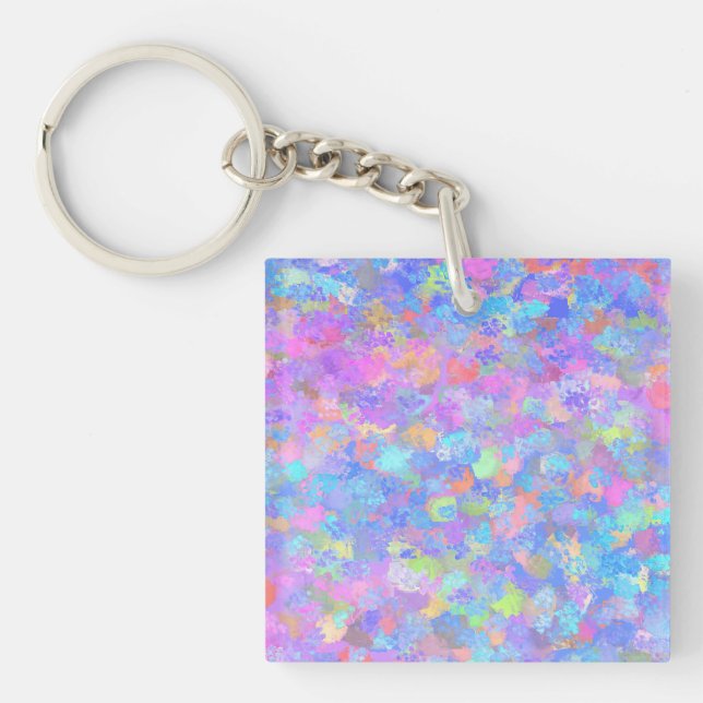 Porte-clefs Art point multicolore (Devant)