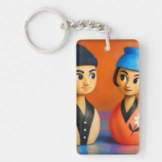 PORTE-CLEFS ART POP MID-SIÈCLE.