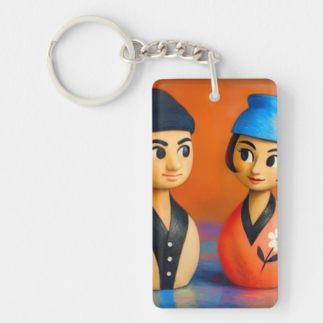 PORTE-CLEFS ART POP MID-SIÈCLE. (Devant)
