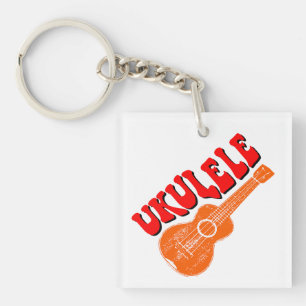 Porte-clefs Art text groovy Ukulele