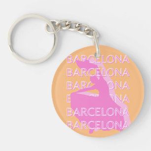 Porte-clefs Art Voyage de Barcelone, Espagne Art Voyage, Orang