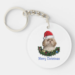Porte-clefs Articles de Noël de chien Shih-Tsu