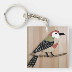 Porte-clefs Artisanat de papier stylisé d'oiseau