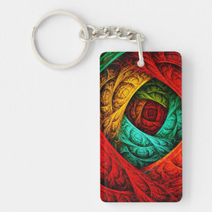 Porte-clefs Artiste coloré moderne Art Abstrait Motif #09