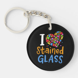 Porte-clefs Artiste en verre tendu