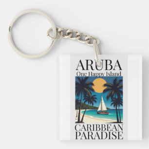Porte-clefs Aruba, une île heureuse