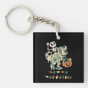 Porte-clefs ASL Halloween II heureux - belle saison Éffrayante