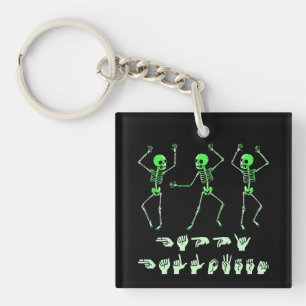 Porte-clefs ASL Halloween Joyeux I - Saison Éffrayante