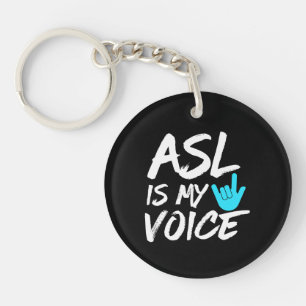 Porte-clefs ASL is My Voice - Sensibilisation Sourde