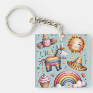 Porte-clefs Assiettes en Papier de Fête à Motif Géométrique Ro
