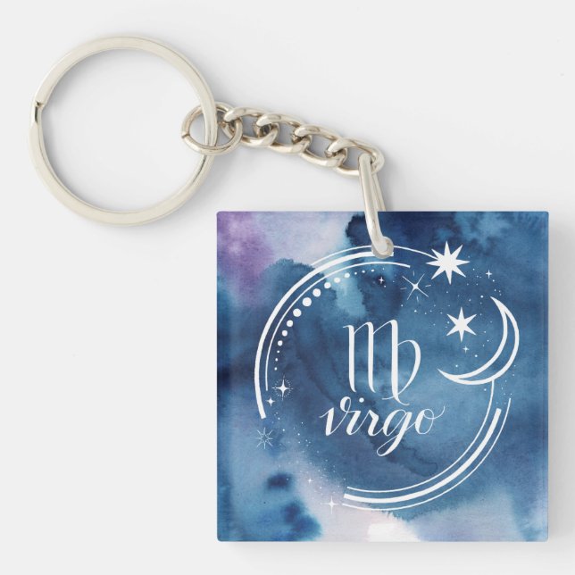 Porte-clefs Astrologie de l'aquarelle - Virgo (Devant)