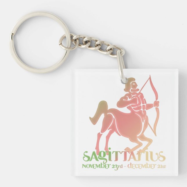 Porte-clefs Astrologie Sagittaire Zodiac d1 Porte - clé (Devant)