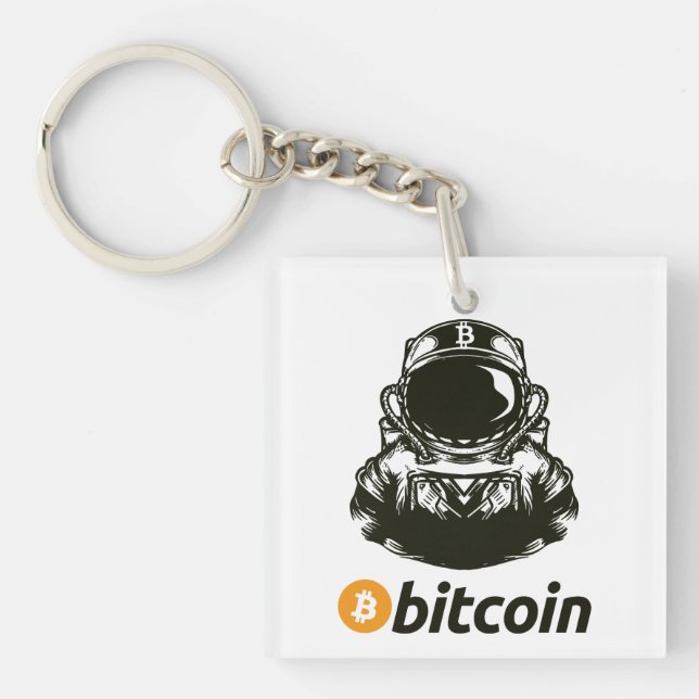 Porte-clefs Astronaut BITCOIN-Crypto (Devant)
