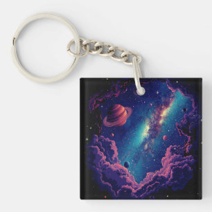 Porte-clefs Astronaut Porte - clé noir Galaxy pour n'importe q