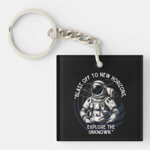 PORTE-CLEFS ASTRONAUT QUOTE, BLAST OFF À NEW HORIZON