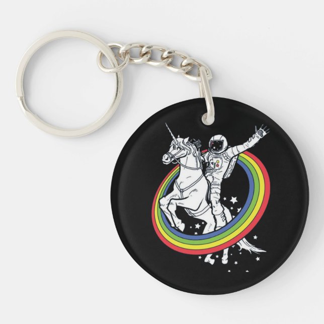 Porte-clefs Astronaute chevauchant une licorne  (Devant)