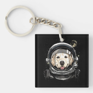 Porte-clefs Astronaute De L'Espace Golden Retriever Lover Pet