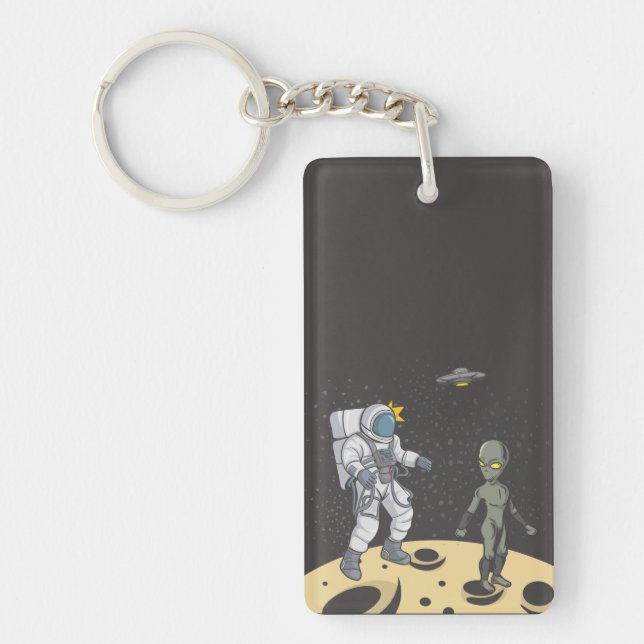 Porte-clefs Astronaute et alien (Devant)