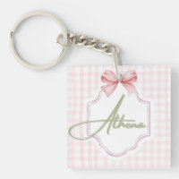 Athena Baby Girl Nursery Bow&En vichy personnalisé
