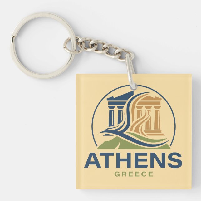 Porte-clefs Athènes Grèce Acropole Parthénon (Devant)
