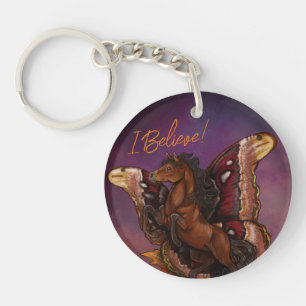 Porte-clefs Atlas Moth Fairy Horse