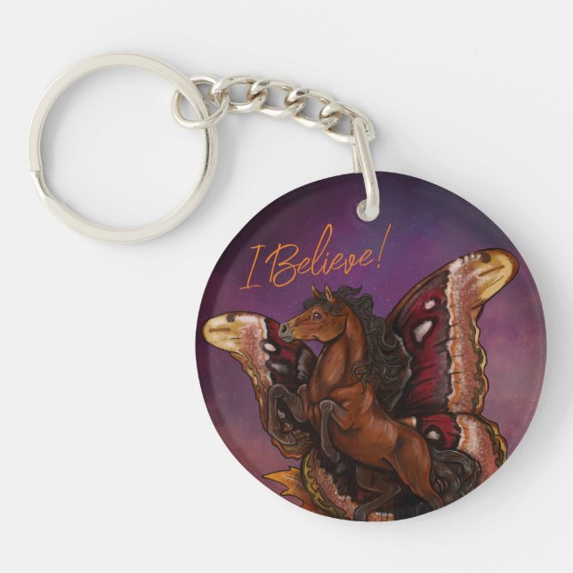 Porte-clefs Atlas Moth Fairy Horse (Devant)