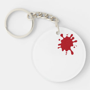 Porte-clefs Attache-clé en acrylique personnalisable Rouge Spl