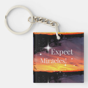 Porte-clefs Attendez-vous à Miracles Sparkle Sunset Get Well B