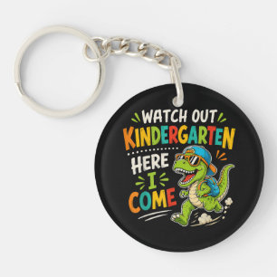 Porte-clefs Attention maternelle j'arrive Dino