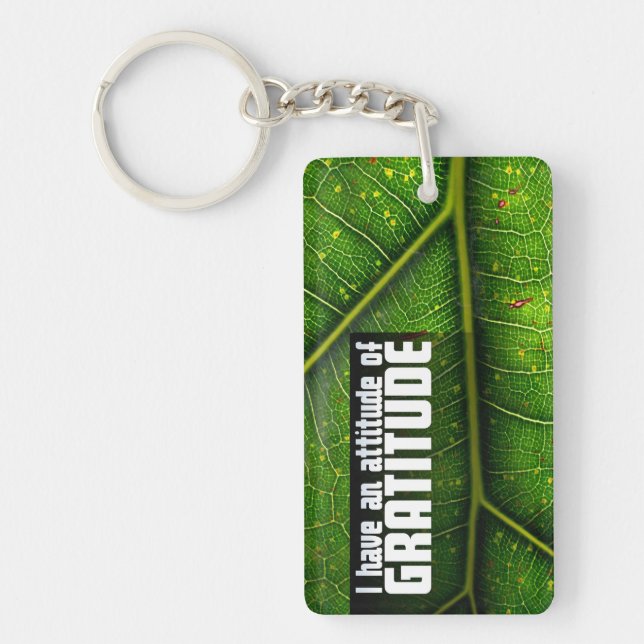 Porte-clefs "Attitude de gratitude" Motivation Affirmation (Devant)