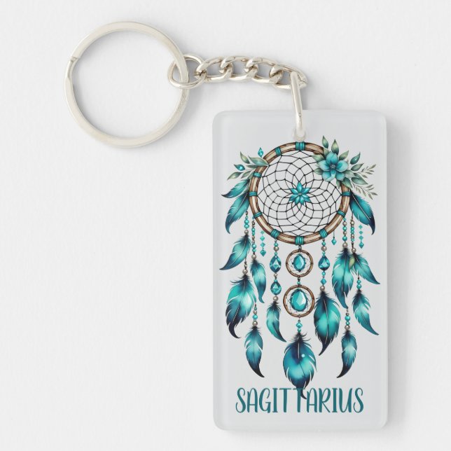 Porte-clefs Attrape-rêves Sagittaire (Devant)