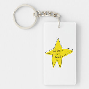 Porte-clefs Au Moins Vous Avez Essayé - Yellow Star
