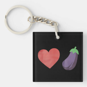 Porte-clefs Aubergine Drôle Gay Fierté LGBTQ