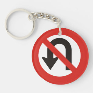 Porte-clefs Aucun Porte - clé de signalisation à demi-tour