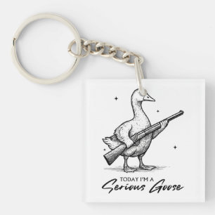 Porte-clefs Aujourd'hui, je suis une grande oie amoureuse avec